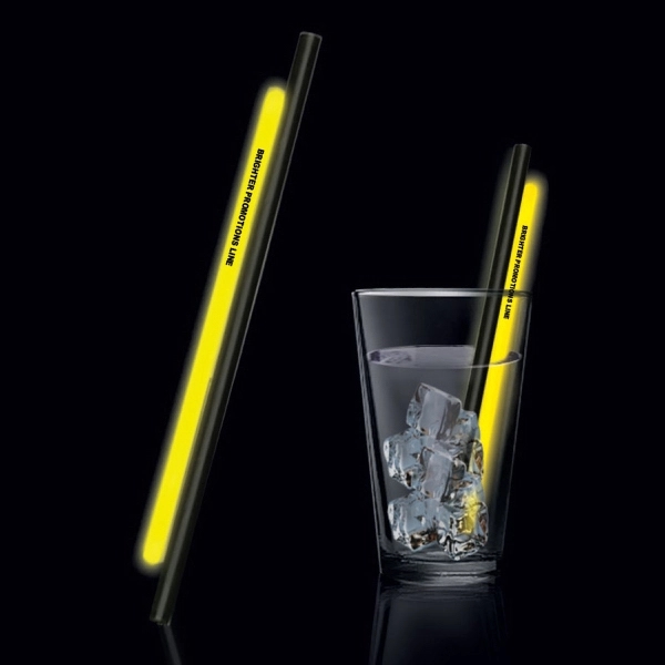 Yellow 9&quot; Light Up Glow Straw