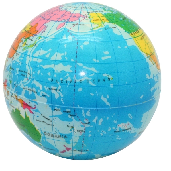 Squeezies® Printed Globe Stress Reliever - Image 1