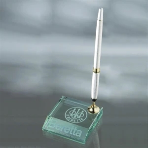 Award-Jade Glass Pen Set w/ 1 pen