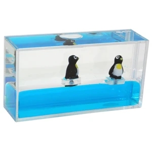 Liquid Mini Wave Penguin Paperweight