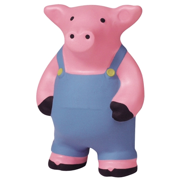 Squeezies® Farmer Pig Stress Reliever - Image 2