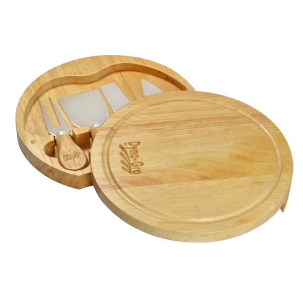 SWIVEL CHEESE BOARD SET WITH 4 TOOLS