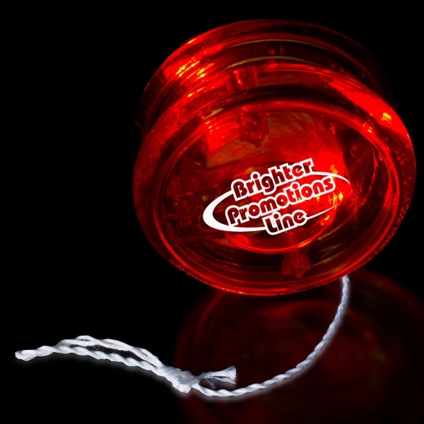 Clear &amp; Clear 2 3/8&quot; Light Up Glow LED Red LED Yo-Yo