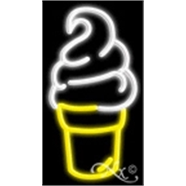 Ice Cream Logo Economic Neon Sign