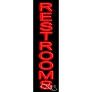 Restrooms Economic Neon Sign