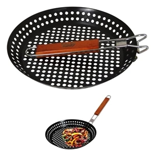 BBQ SKILLET PAN W/ FOLDING HANDLE