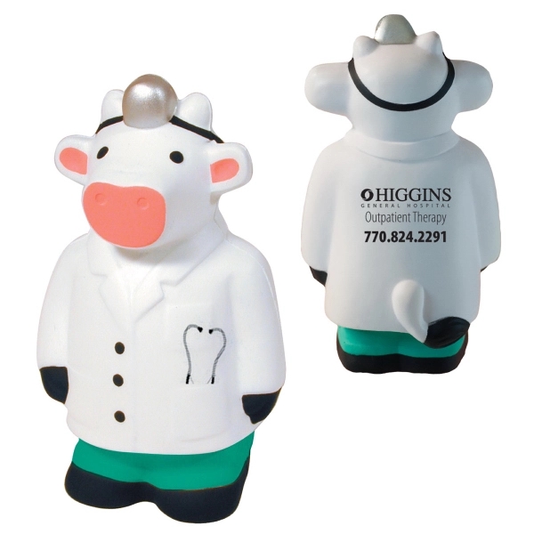 Squeezies® Doctor Cow Stress Reliever - Image 1