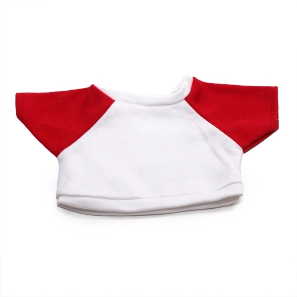 12&quot; White/Red Sleeves T-shirt for plush toy