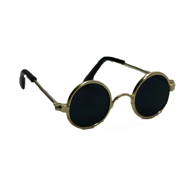 8&quot; Black Tint Sunglasses Toy Accessory - Wire Rim