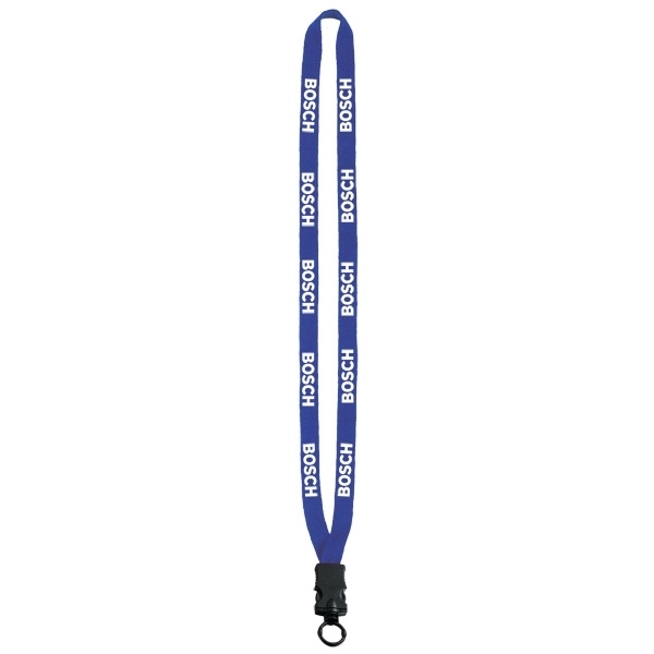 1/2&quot; Cotton Lanyard w/ Plastic Snap Buckle Release &amp; O-Ring