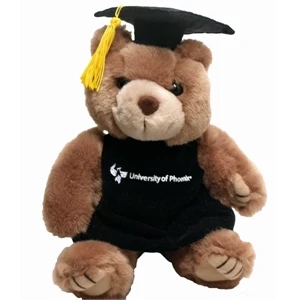 8" Graduation Bear with one color imprint
