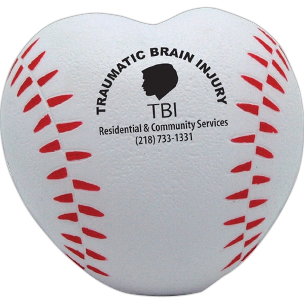 Squeezies® Baseball Heart Stress Reliever - Image 1