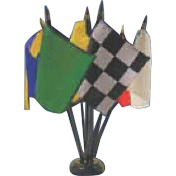 Endura-Gloss (TM) Mounted Auto Racing Flag Set