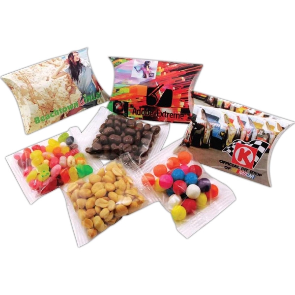  1 oz pillow pack with chocolate  sports balls