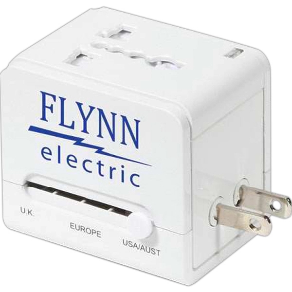Travel Cube Power Adapter With USB Charge