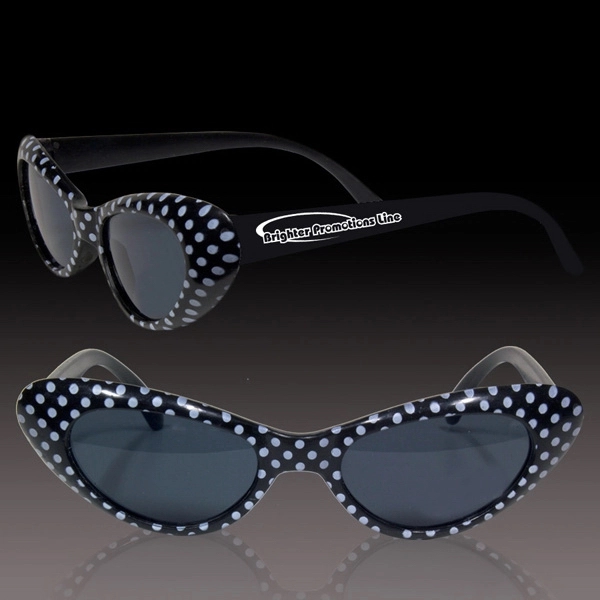 Black Polka Dot Funky costume sunglasses Glasses