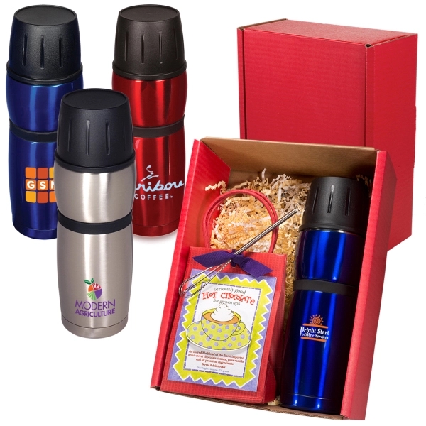 Click &apos;N Sip Thermal Bottle and Cocoa Gift Set