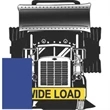 18&quot; x 72&quot; Oversize load / wide load semi-trailer truck sign