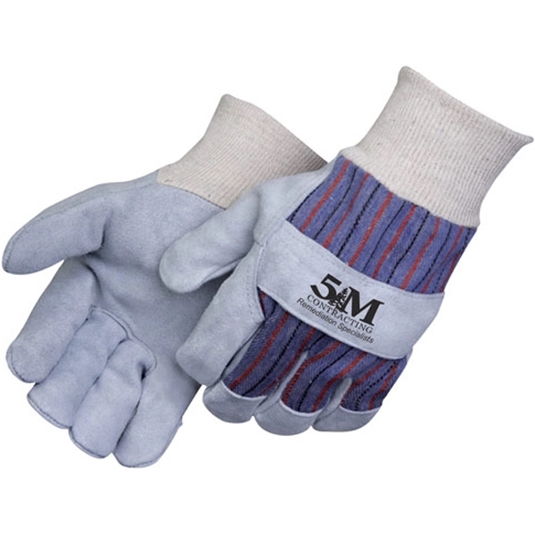 Gunn Pattern Split Leather Work Gloves