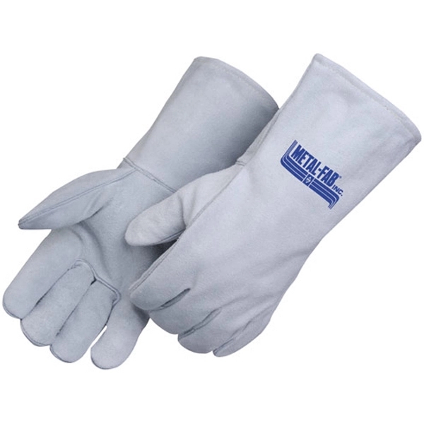Value Gray Leather Welder Gloves with Cotton Thread