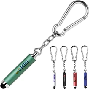 Soft-touch Stylus Carabiner Key Chain