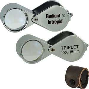 10x Professional Quality Chrome Plated Triplet Loupe