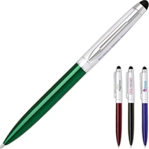 Aluminum Ballpoint Pen with Soft-Touch Stylus Tip