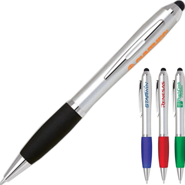Plastic Ballpoint Pen with Soft-touch Stylus Tip