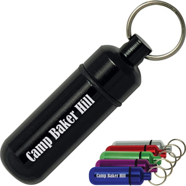 Assorted Colored Aluminum ID Holder with Keyring