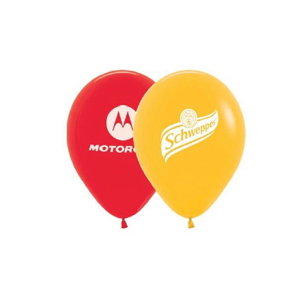 Latex Helium Balloon 1 Side 1 Color - Standard