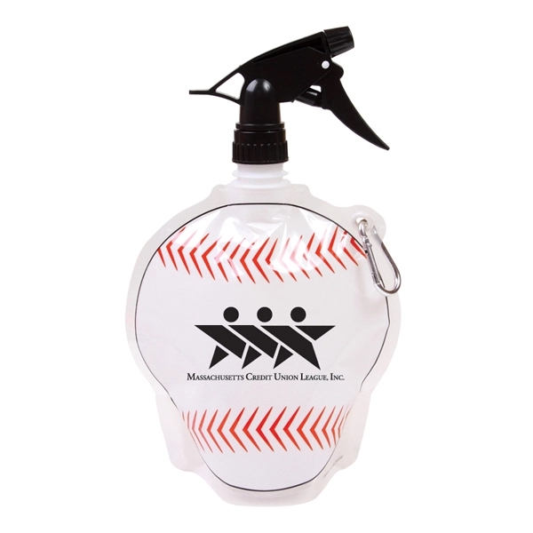 24oz Baseball Collapsible Spray Top Water Bottle