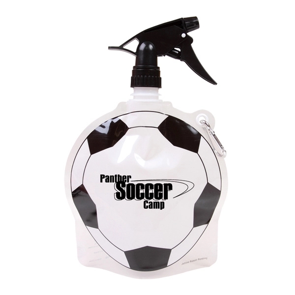 24 oz Soccer Ball Collapsible Spray Top Water Bottle