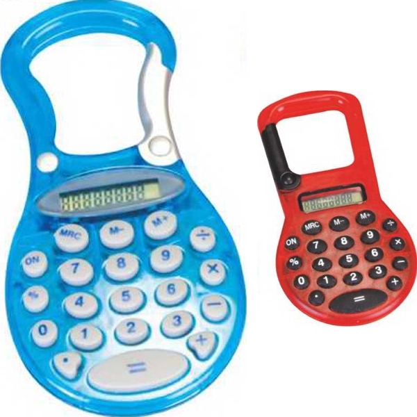 Plastic Calculator w/Carabineer