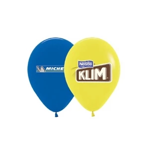 Helium Balloon 9" Latex Imprinted 1 Side 3 Colors