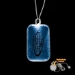 Dog Tag Blue Light-Up Acrylic Pendant Necklace