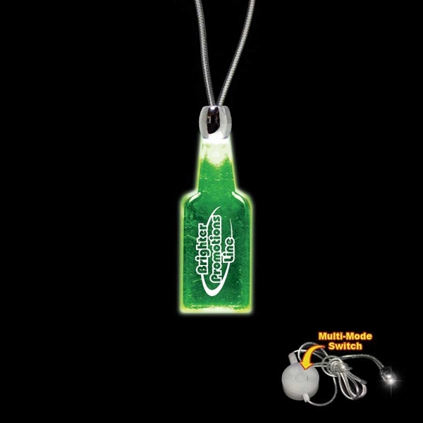 Bottle Green Light-Up Acrylic Pendant Necklace