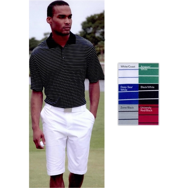 Adidas Golf ClimaLite (R) Pencil Stripe Sport Shirt