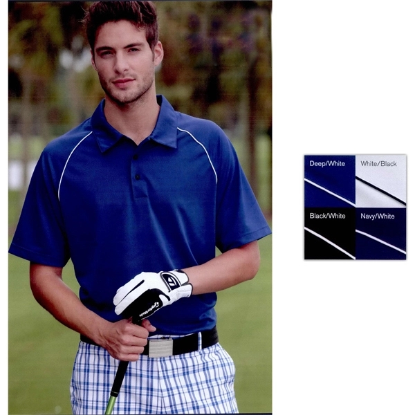 Adidas Golf ClimaLite (R) Piped Polo