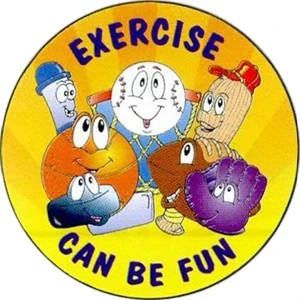 Exercise Can Be Fun Sticker Rolls