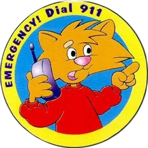 Emergency Dial 911 Sticker Rolls