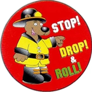 Stop, Drop and Roll Sticker Rolls