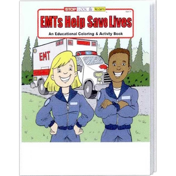 EMTs Help Save Lives Coloring and Activity Book Fun Pack - Image 2