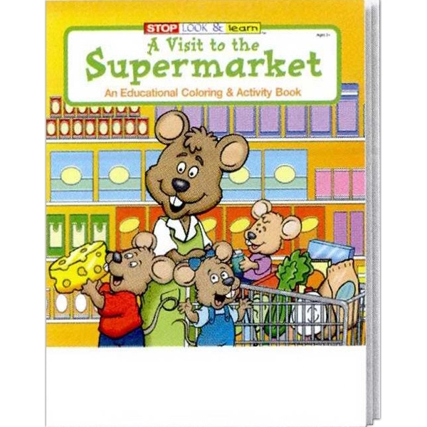 A Visit to the Supermarket Coloring & Activity Book Fun Pack - Image 2