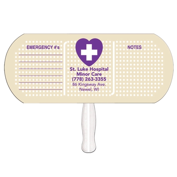 Band Aid/Pill offset printed fan