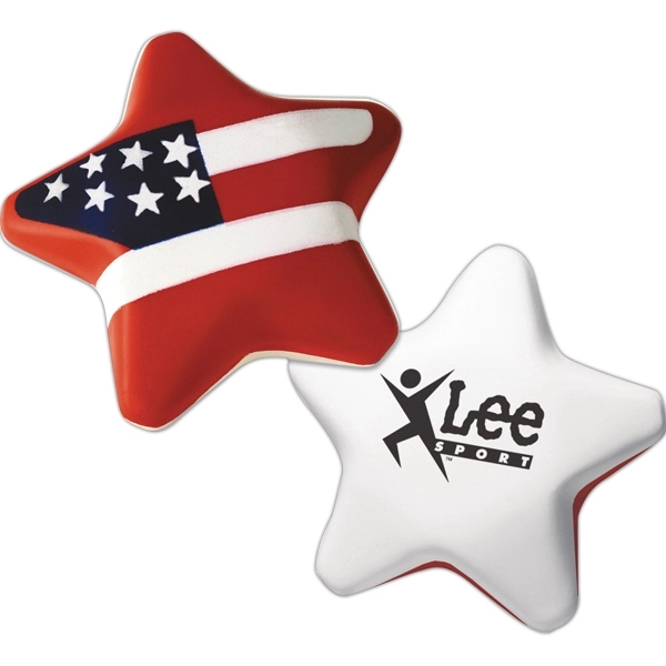 Red White And Blue Patriotic Star Stress Shape - Image 2