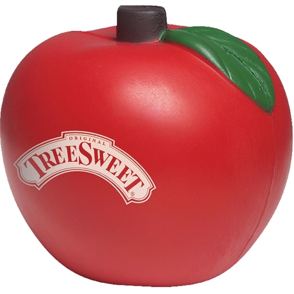 Red Apple Stress Shape With Green Leaves - Image 2