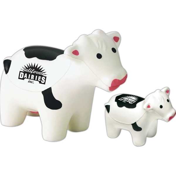 White Cow With Black Spots Stress Shape - Image 2