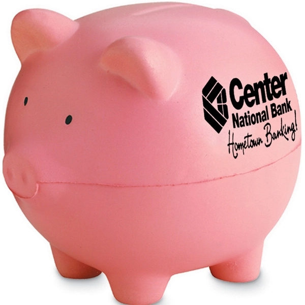 Pink Piggy Bank Stress Shape - Image 2