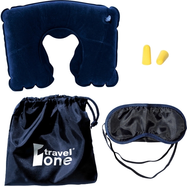 Travel Pillow Kit W/Ear Plugs & Eye Mask - Image 2