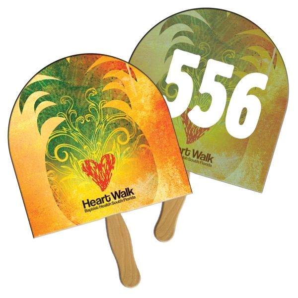 Archway Auction Sandwiched Hand Fan Full Color - Image 1